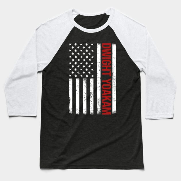 Graphic Dwight Proud Name US American Flag Birthday Gift Baseball T-Shirt by Intercrossed Animal 